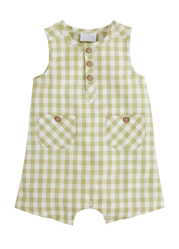 Green Gingham Shortall