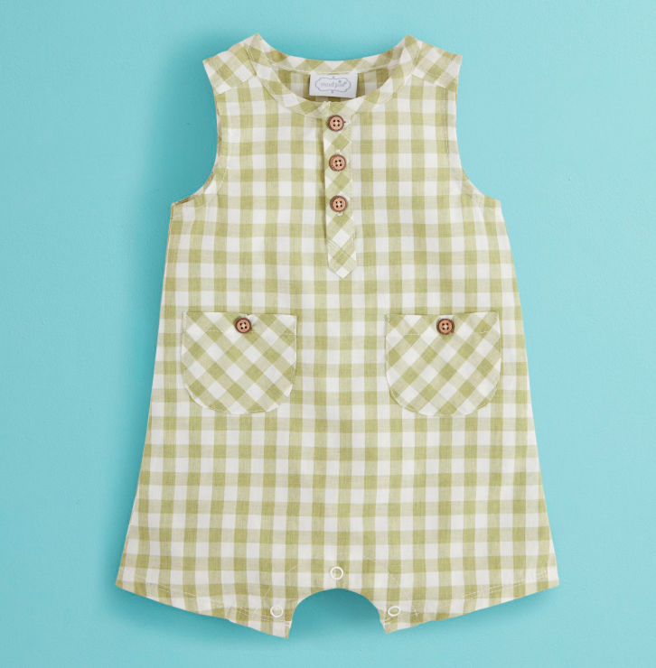 Green Gingham Shortall