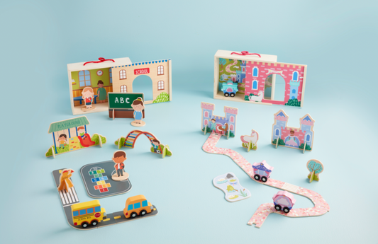 School House Wood Set