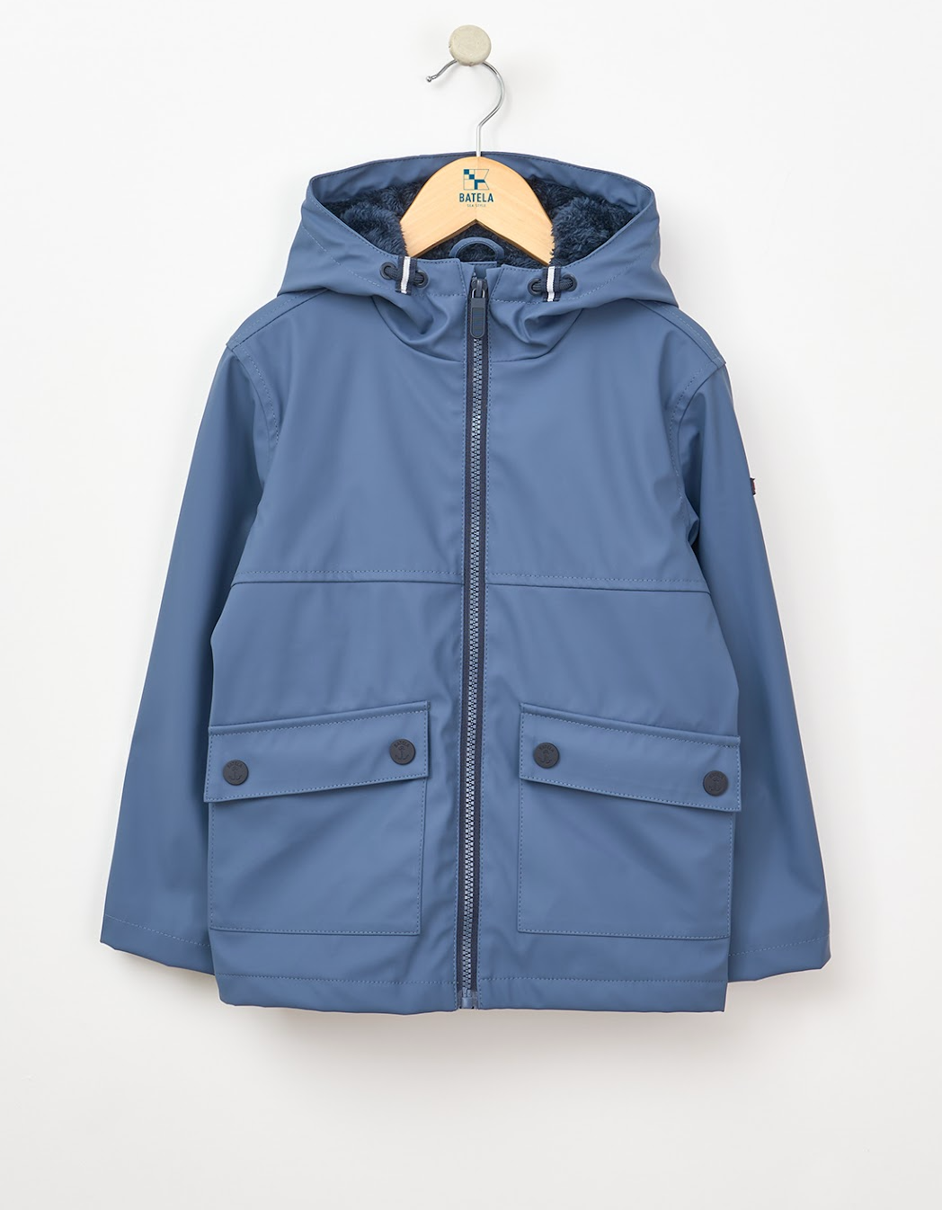 Fleece Lined PU Raincoat