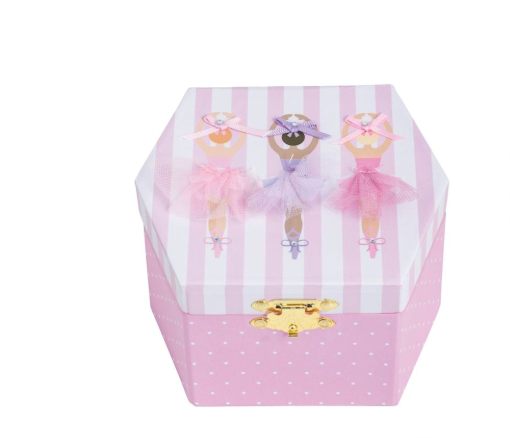 Three Ballerina Jewelry Box