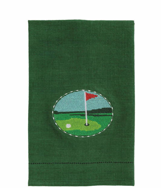 Golf Flag Needlepoint Towek