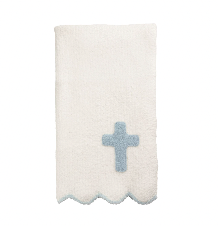 Blue Cross Chenille Blanket