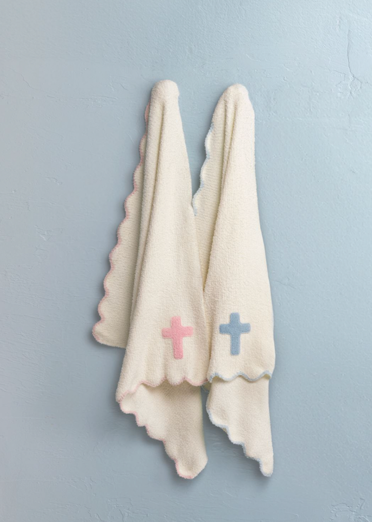 Blue Cross Chenille Blanket