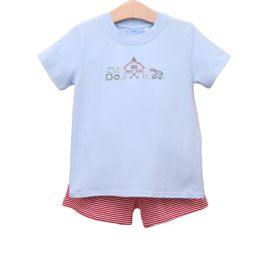 Farm Embroidered Short Set