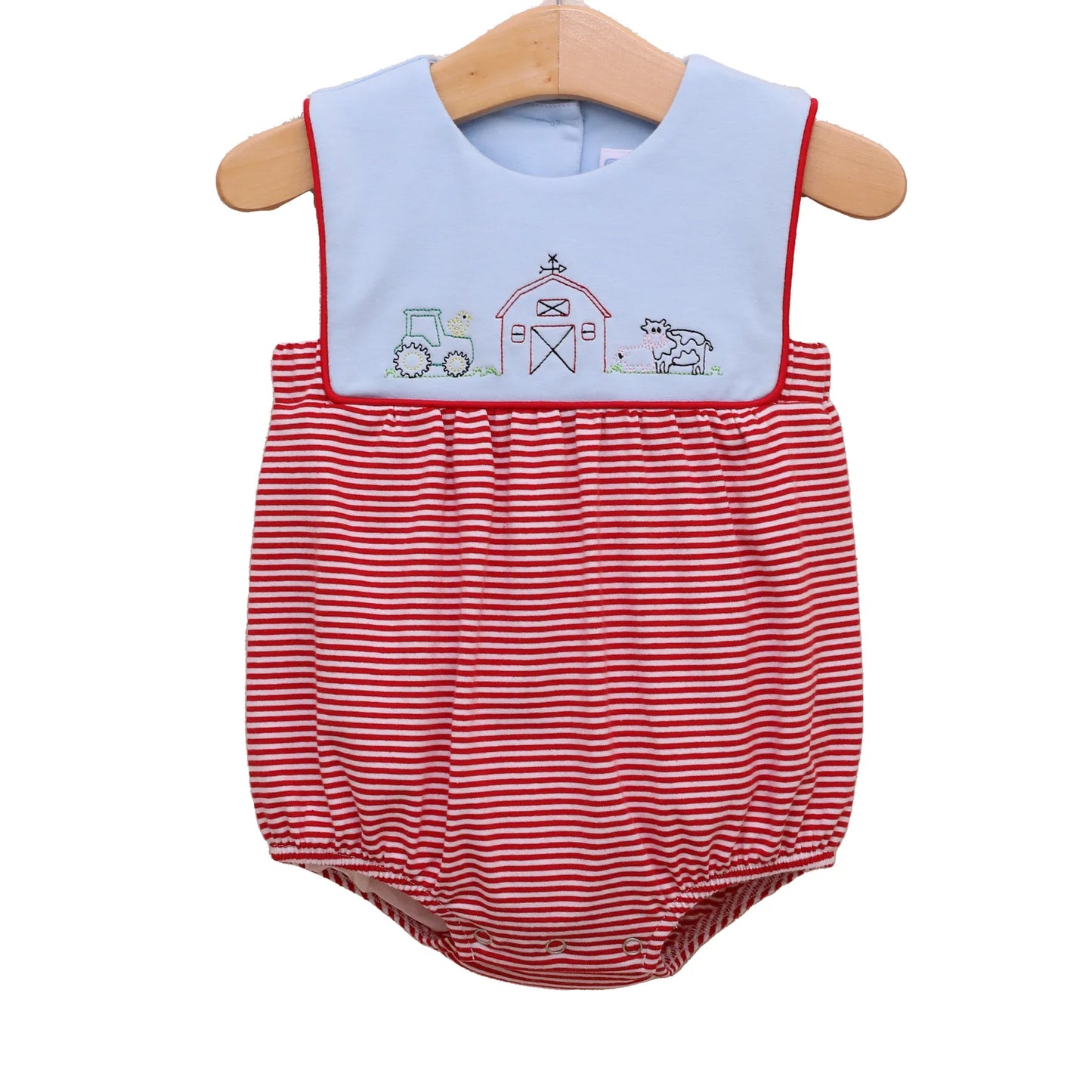 Ruffle Farm Embroidered Bubble