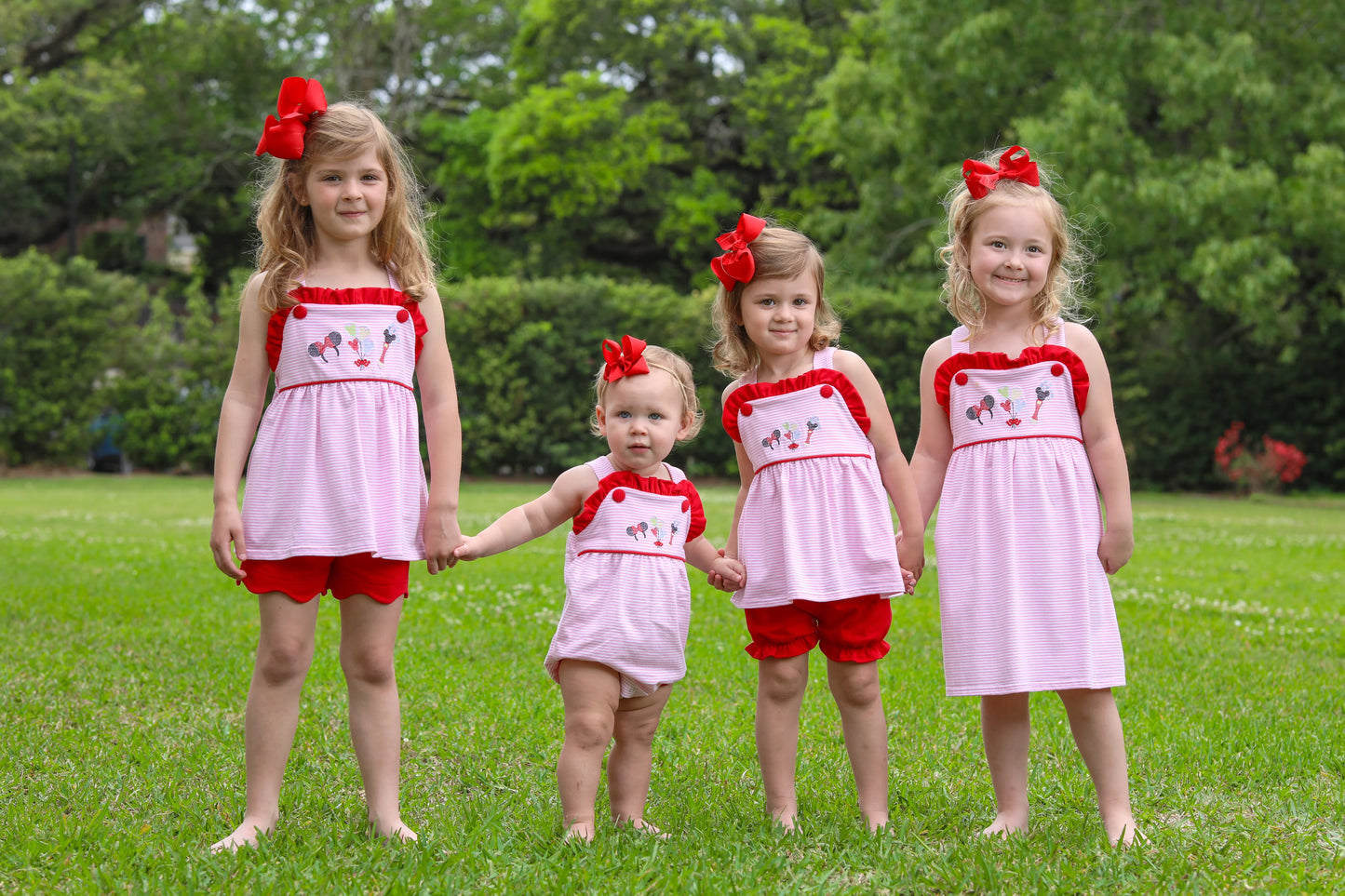 Mouse Emb Ruffle Sunsuit