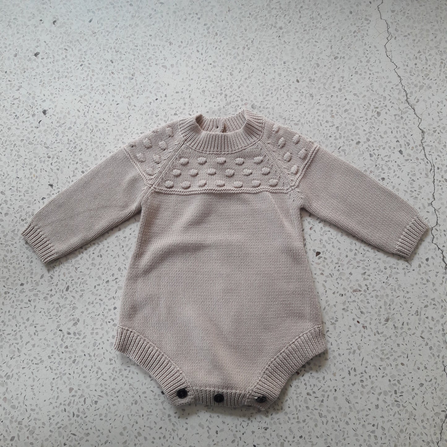 Tan Dot Sweater Bubble
