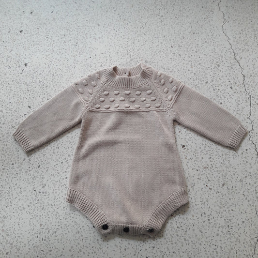 Tan Dot Sweater Bubble