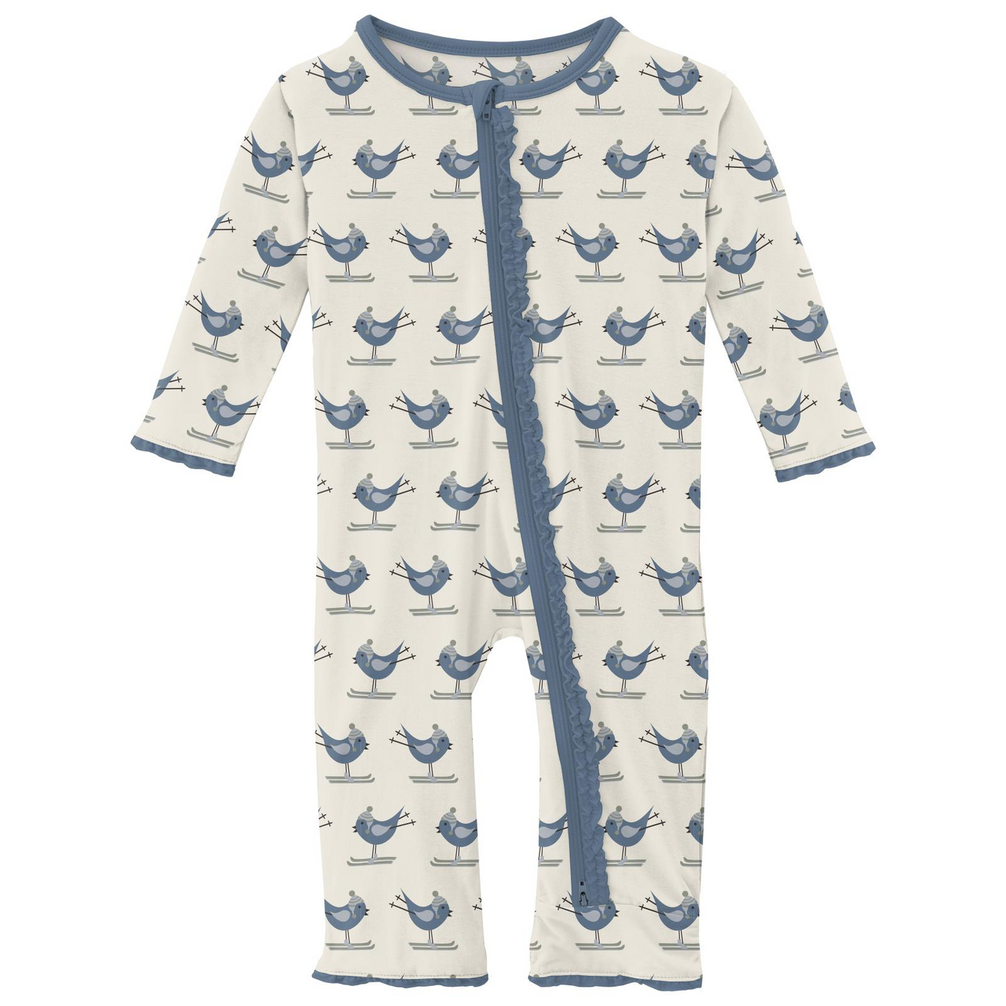 Natural Ski Birds 2Way Zip Coverall