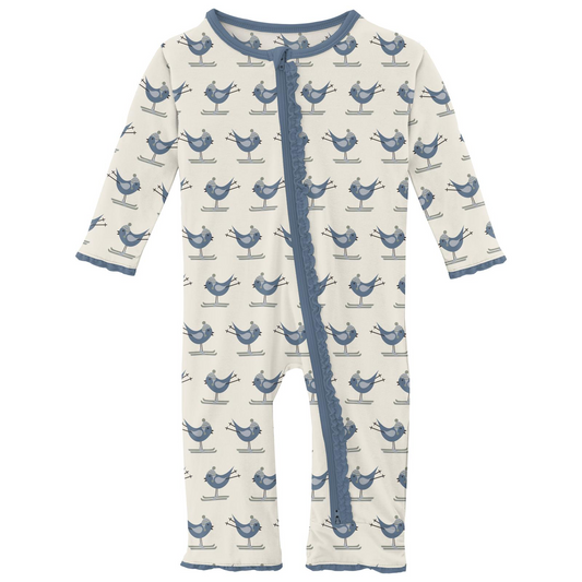 Natural Ski Birds 2Way Zip Coverall