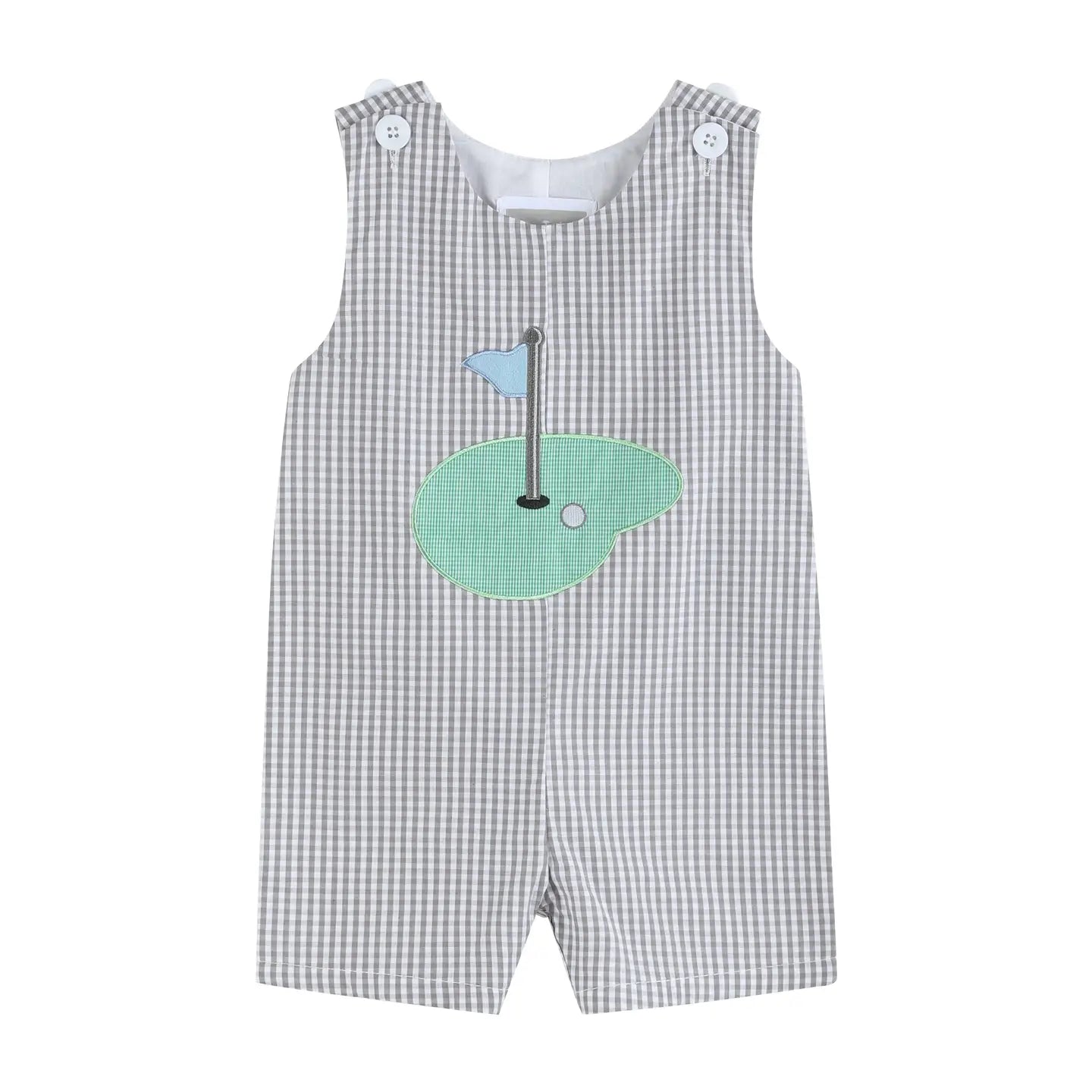 Gray Gingham Golf Shortall