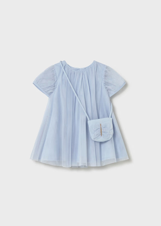 Blue Tulle Dress & Bag