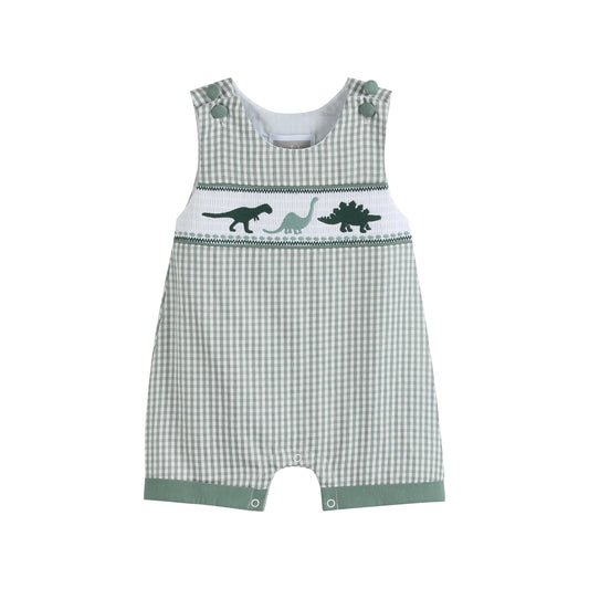 Green Gingham Dino Shortall