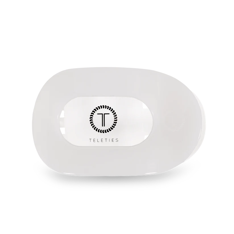 Coconut White Flat Round Hair Clip