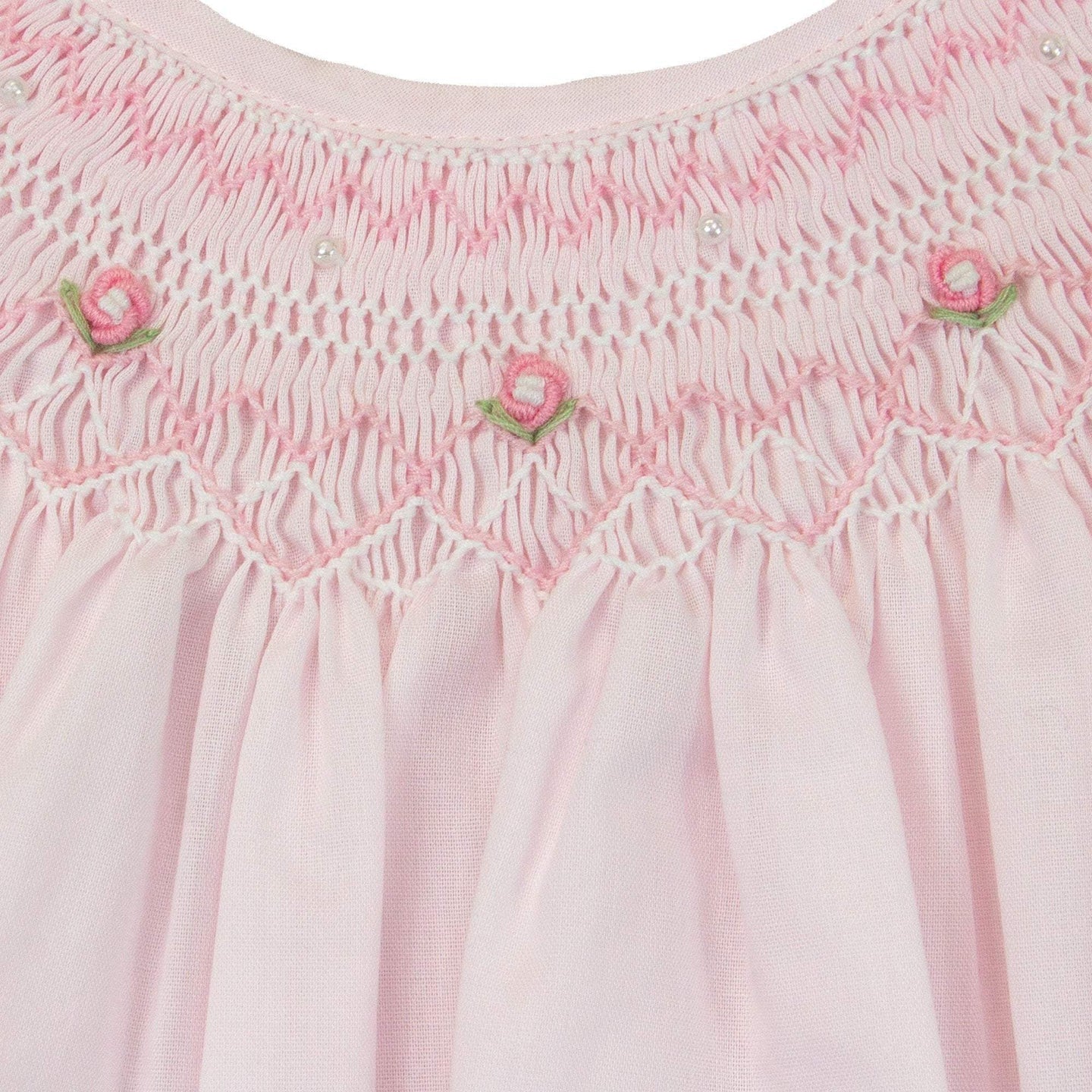 Pink Smock Heart & Pearls Daygown