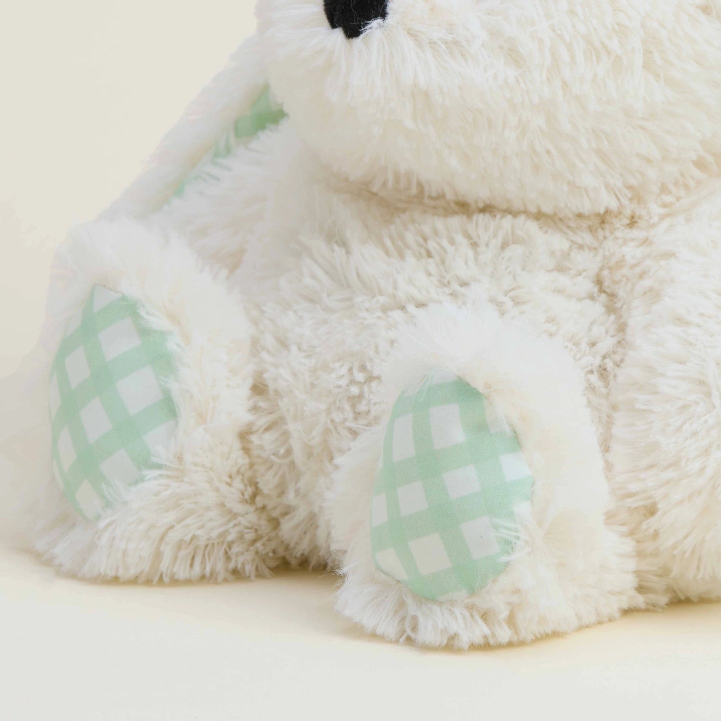 Cream Gingham Ear Bunny Warmies