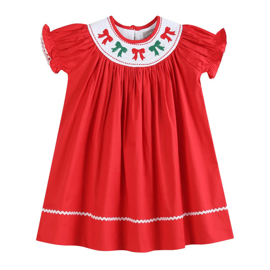 Bows Smocked Dress