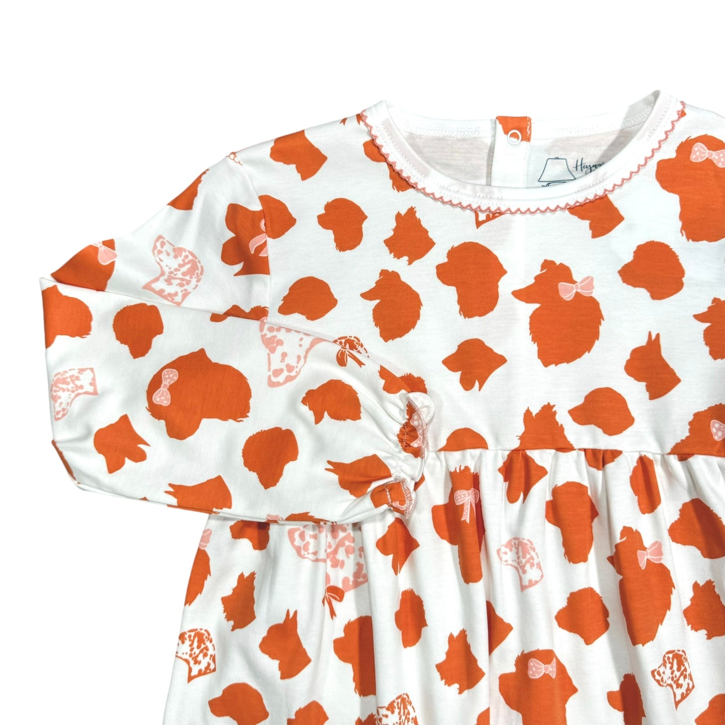 Orange Dog Silhouette LS Dress