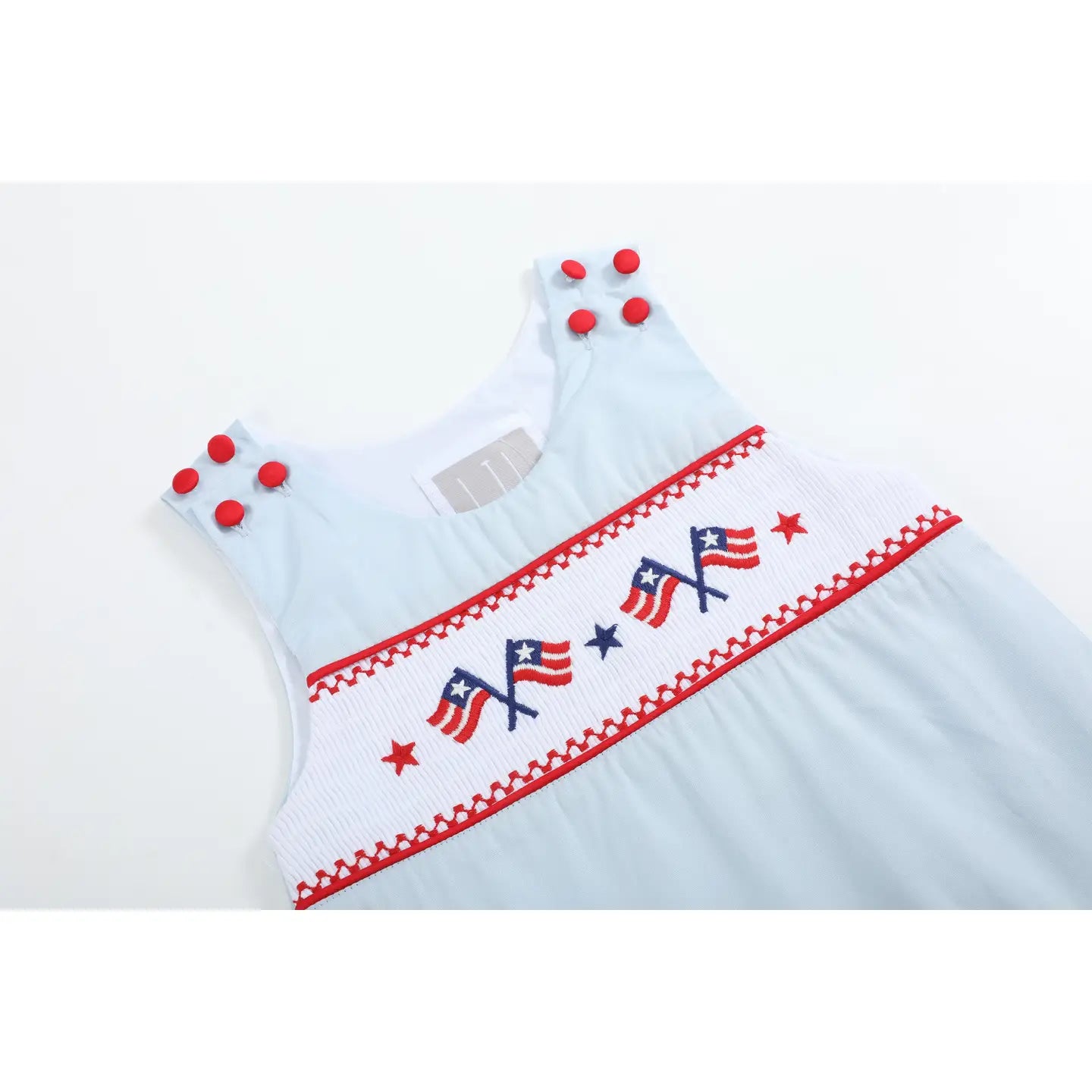 Light Blue USA Flag Smock
