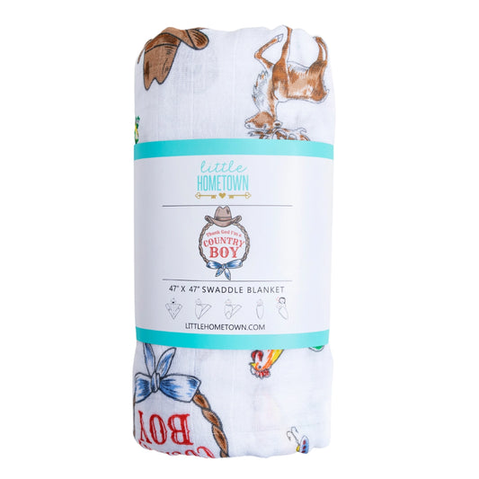 Country BOY Muslin Swaddle