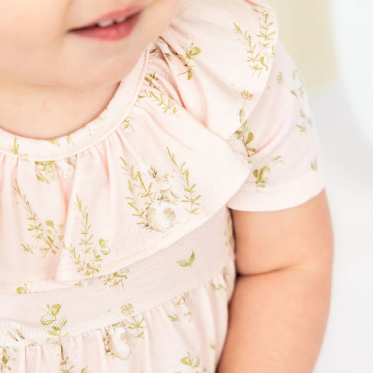 Pink Hoppily Ever After Dress Diaper Cover