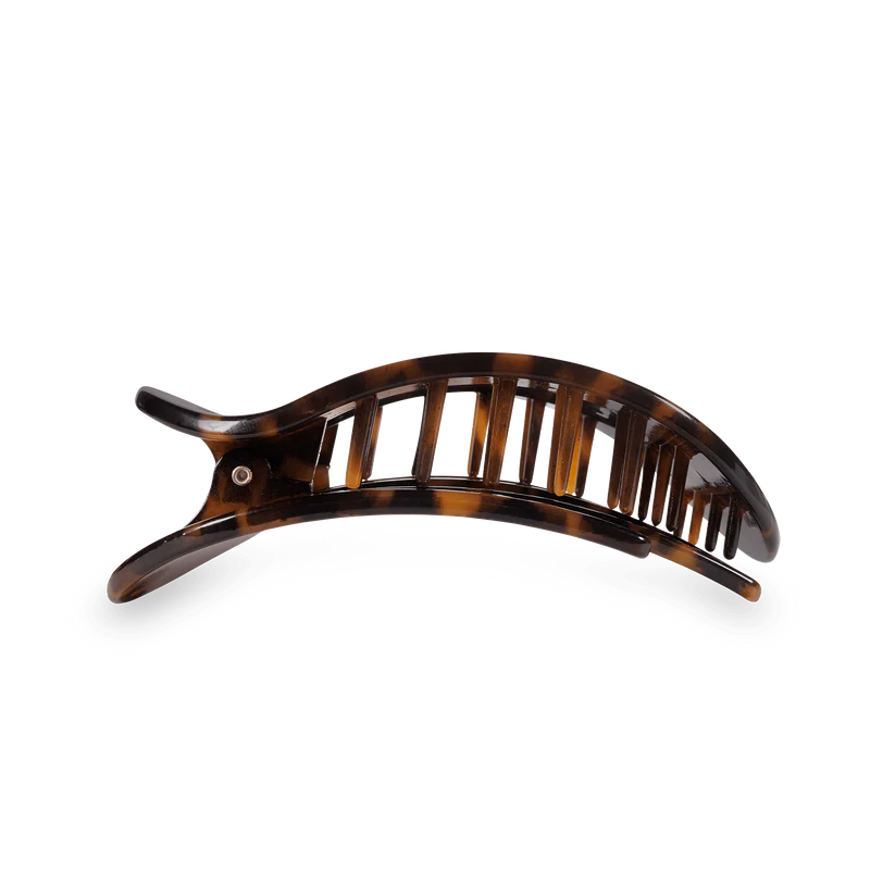 Tortoise Flat Round Hair Clip