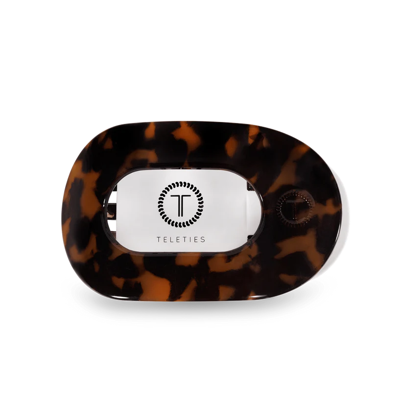 Tortoise Flat Round Hair Clip
