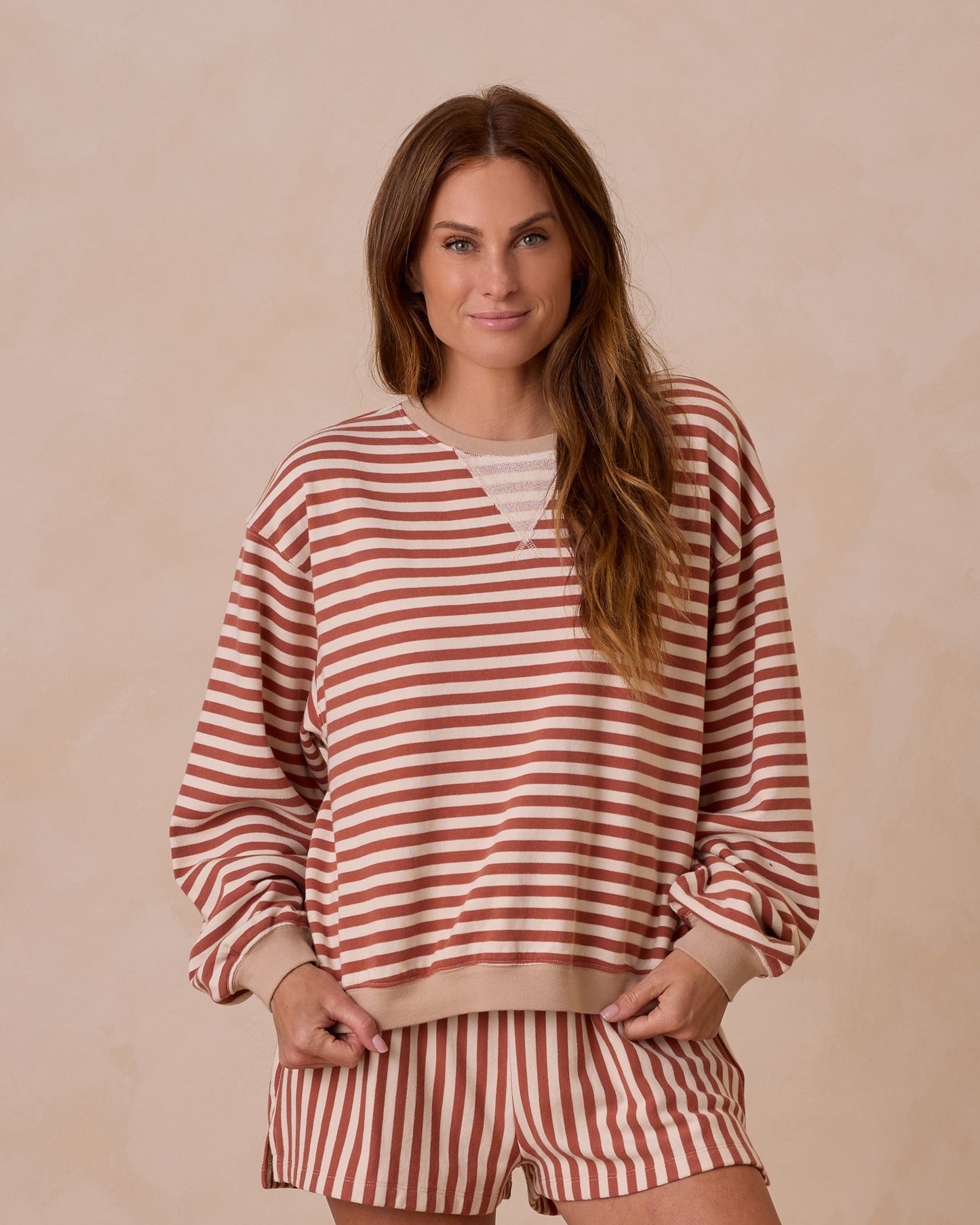 Poppy Stripe Short Set