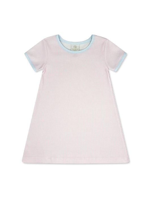 Mini Gingham Bl Pk Faith Dress
