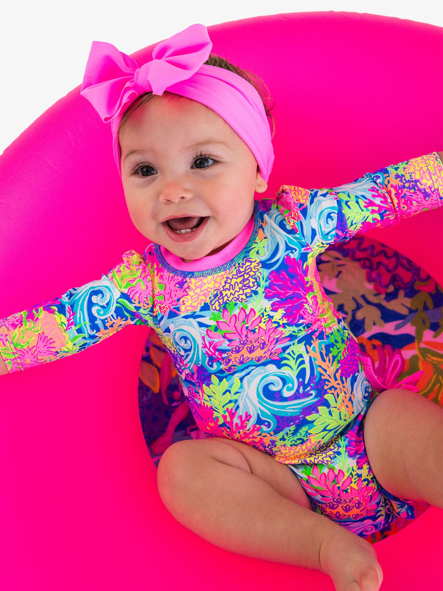 Neon Ocean Coral LS One Piece