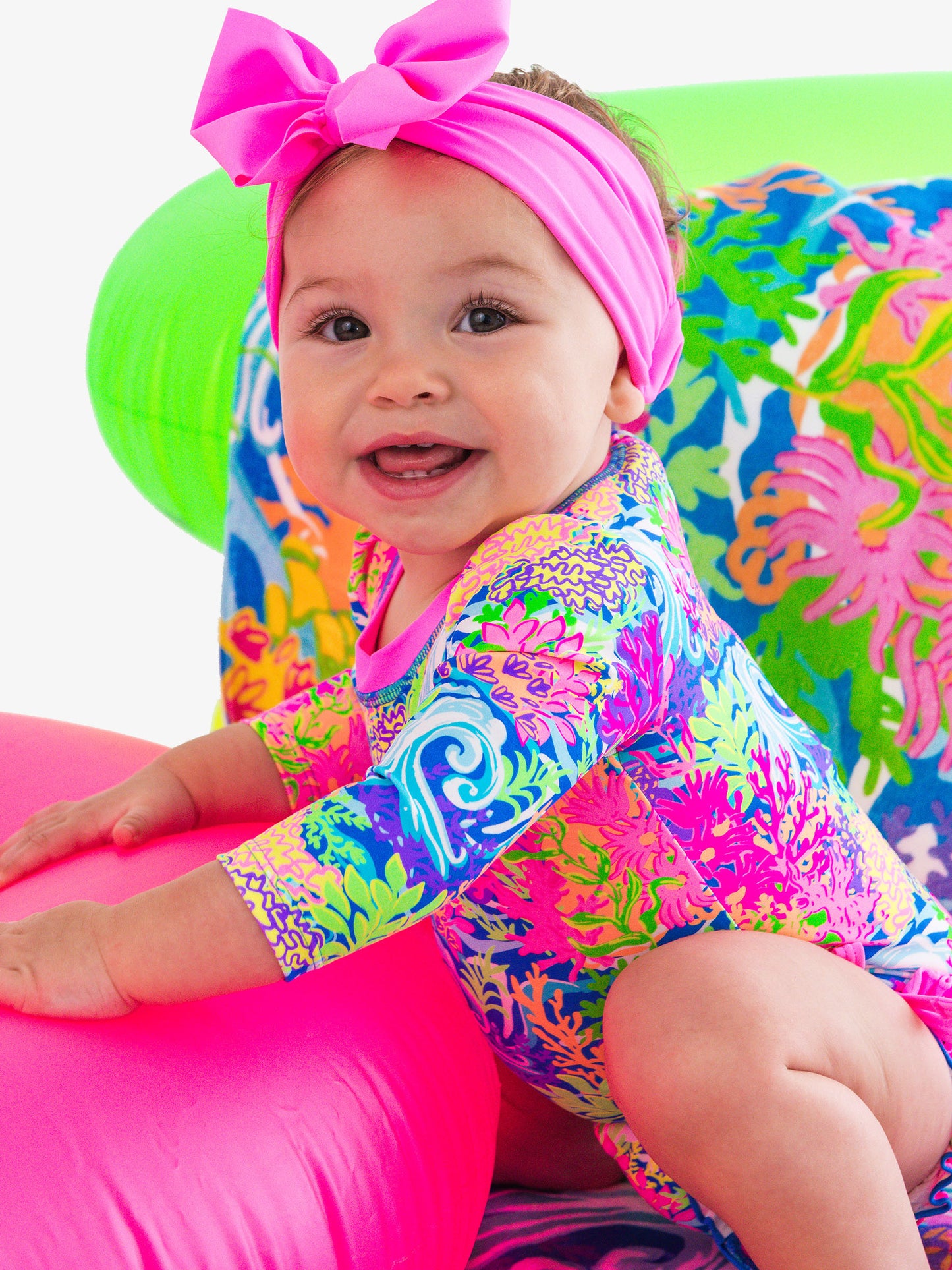 Neon Ocean Coral LS One Piece