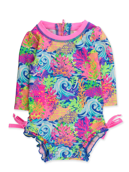 Neon Ocean Coral LS One Piece