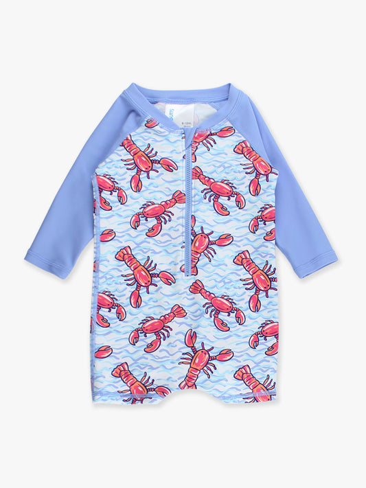 Blue Lobster Lagoon 1PC Rashguard