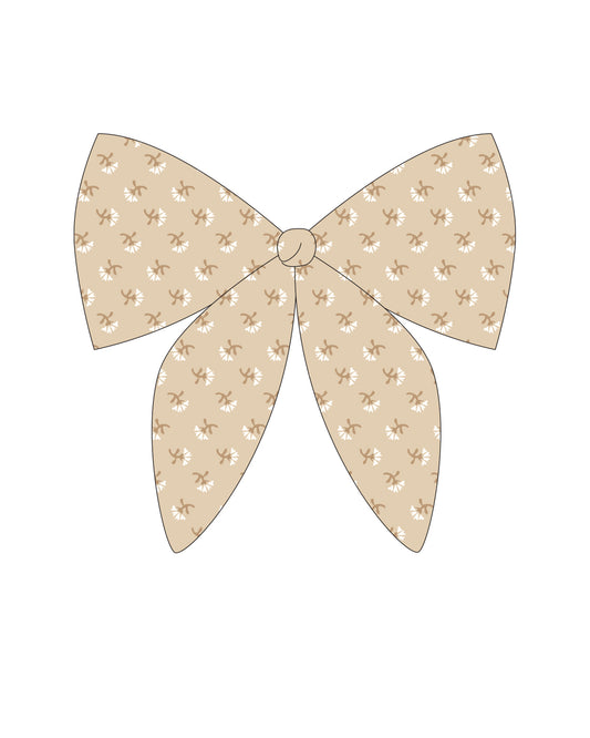 Butterscotch French Flora Bow
