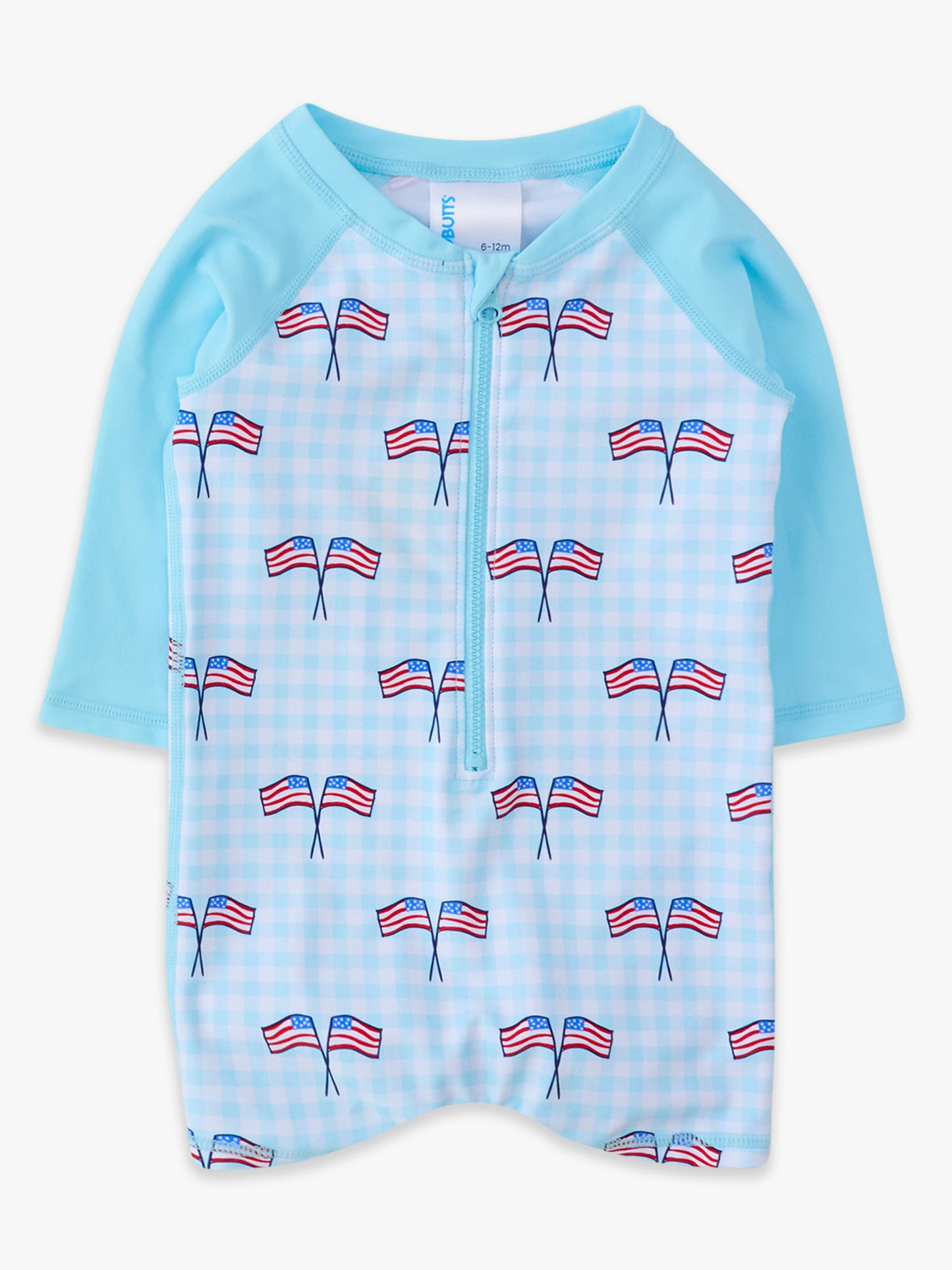 Blue Patriotic Gingham 1PC RG Swim