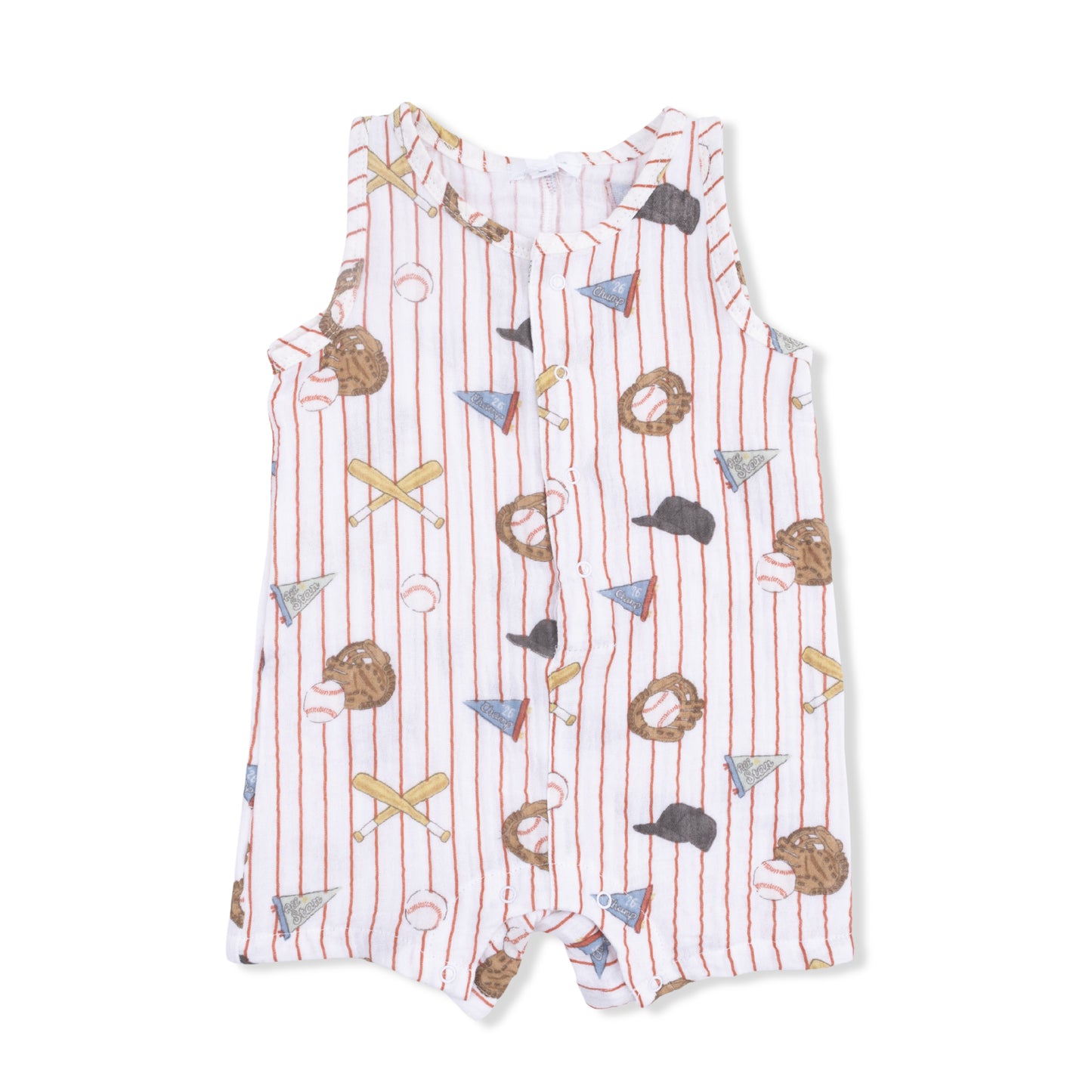 Vintage Baseball S/less Romper