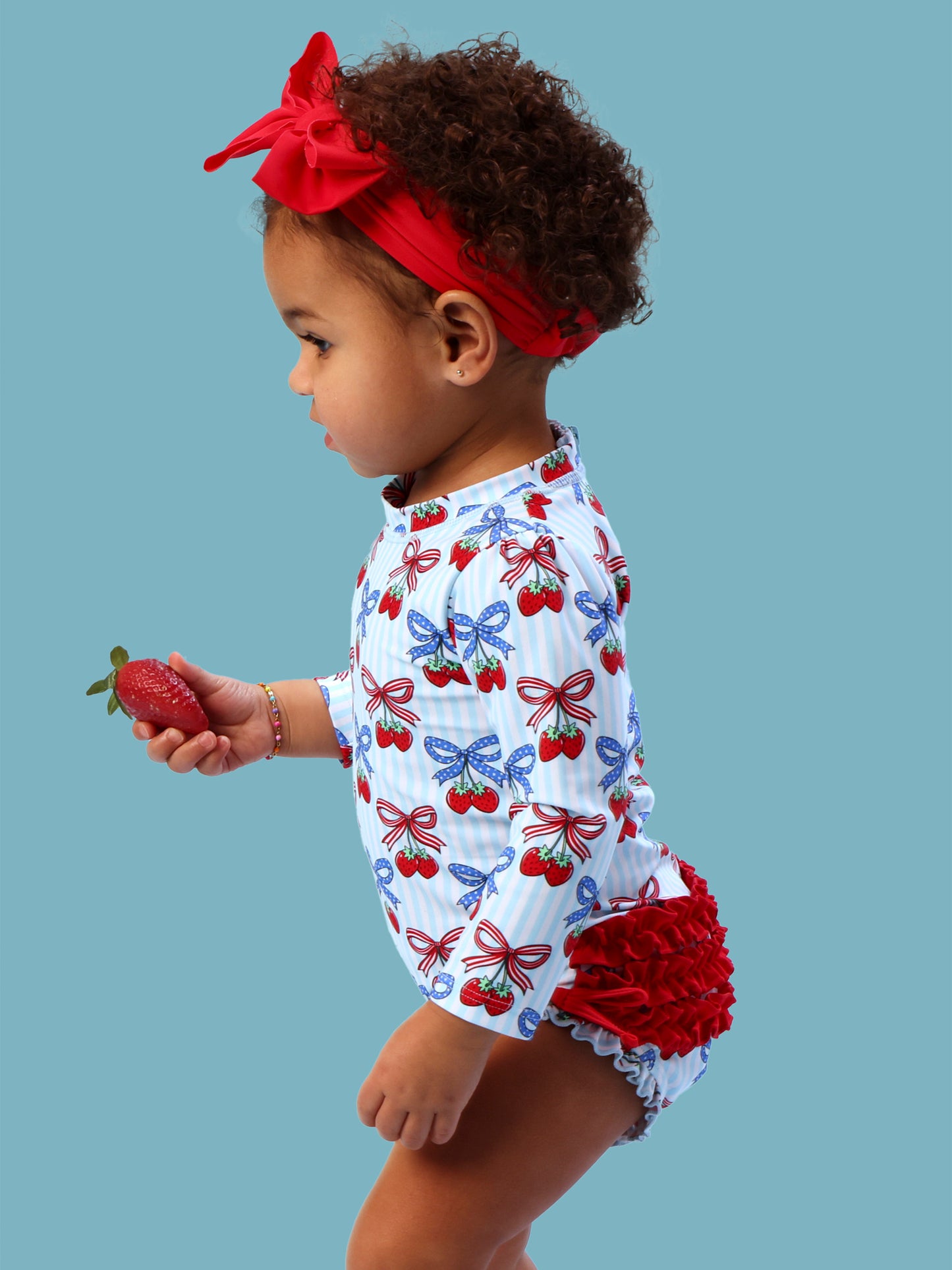 Berries & Bows 1PC Rashguard Swim