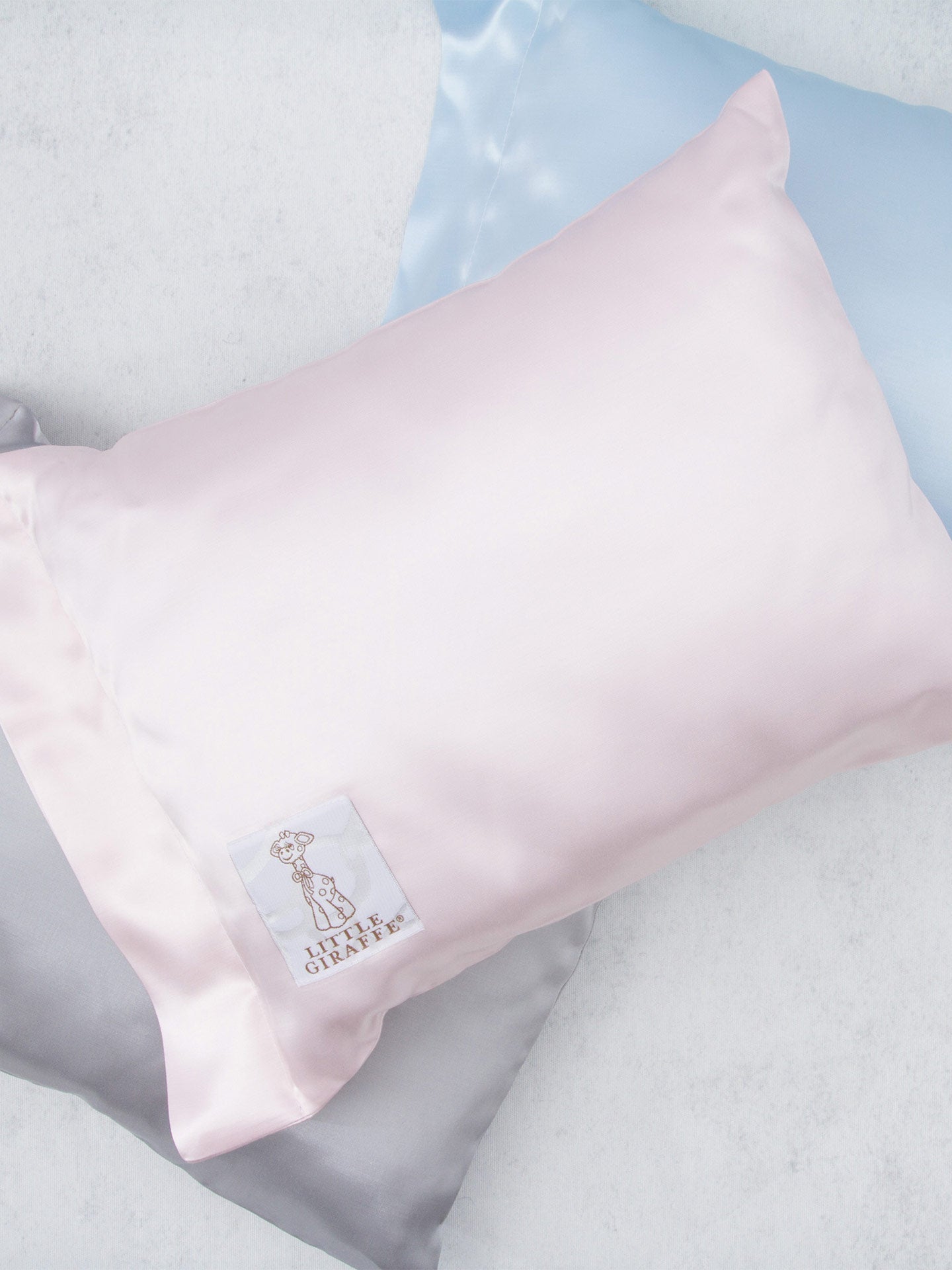 Pink Little Giraffe Satin Nap Pillow