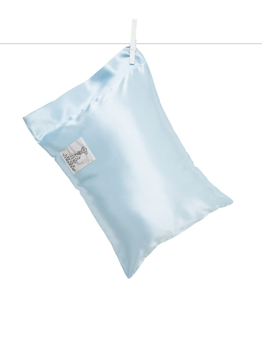 Blue Little Giraffe Satin Nap Pillow