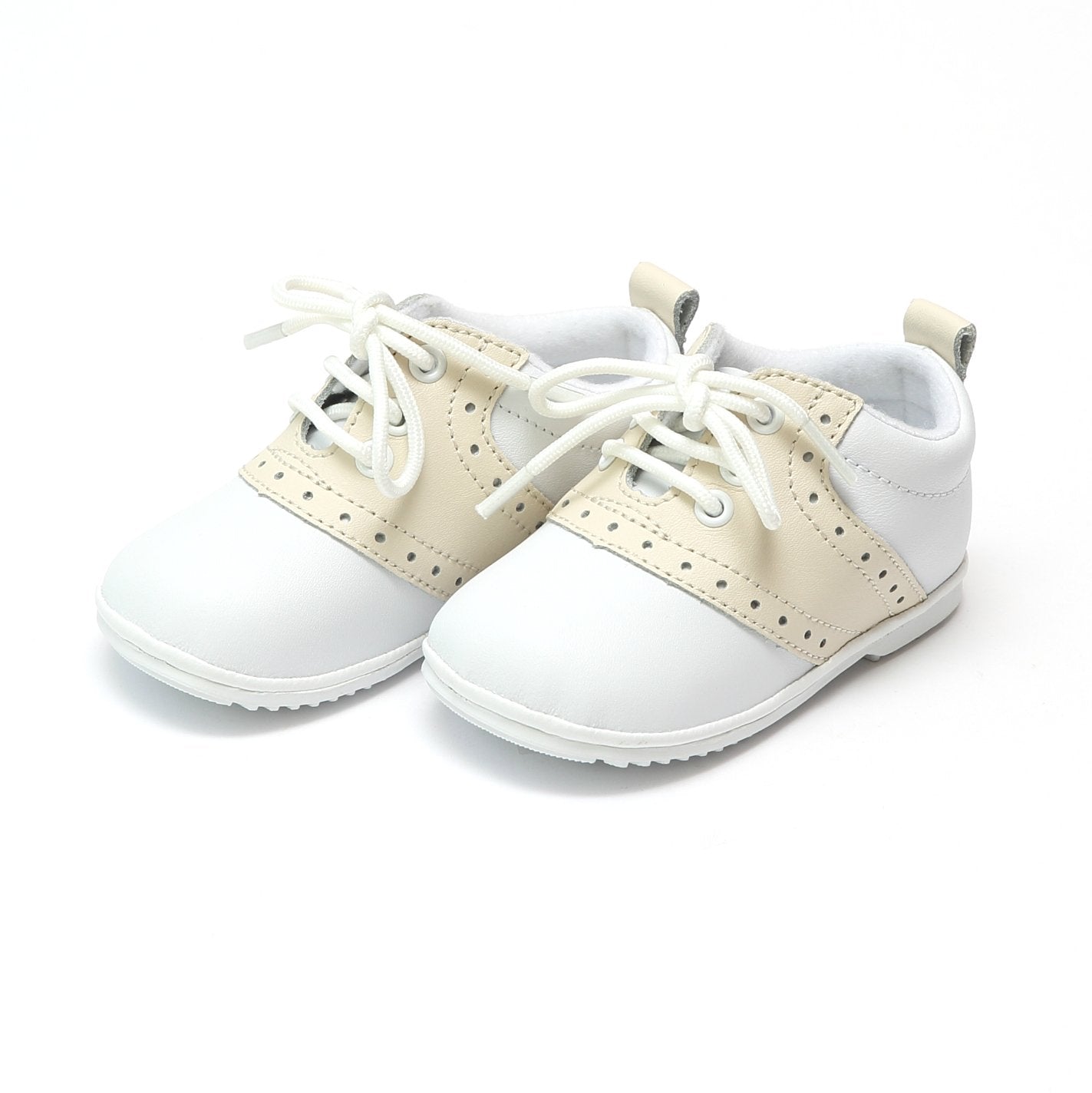 Austin Wht & Beige Baby Saddle Oxford
