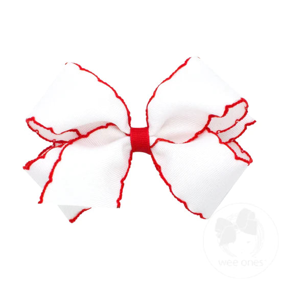 Medium Classic Grosgrain Moonstitch Hair Bow
