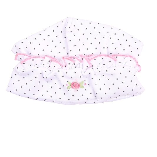Coco's Classic Embroidered Ruffle Hat