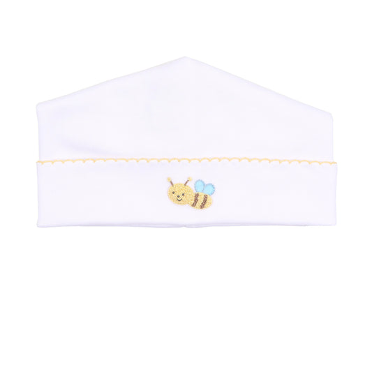 Tiny Bee Yellow Embroidered Hat