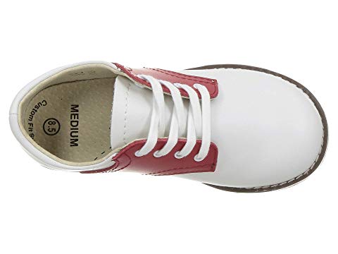 Apple Red & White Saddle Footmates Shoe