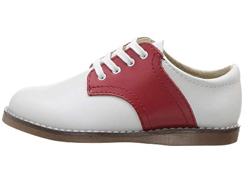 Apple Red & White Saddle Footmates Shoe