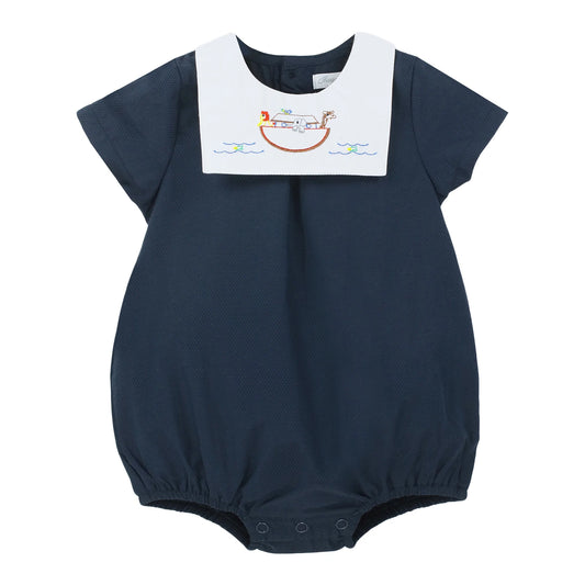 Noah's Ark Boy Bib Creeper