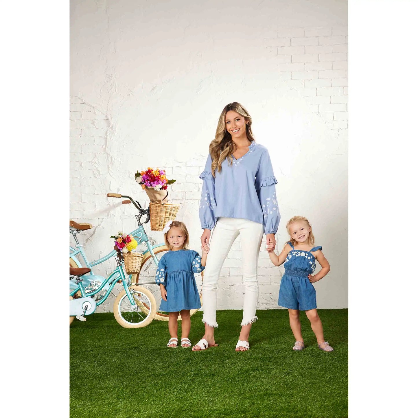 Macauley Emb Blue Top FINAL SALE