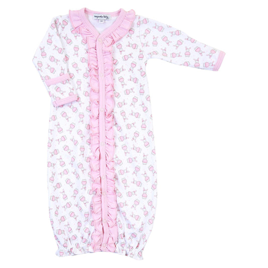 Pink Vintage Polka Dot Bunny Converter & Hat