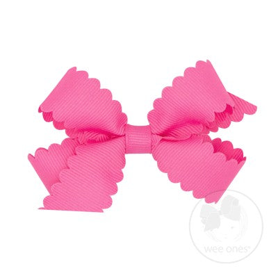 Mini Scalloped Edge Grosgrain Bow